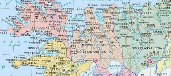 冰岛地图中文版大地图软件介绍，冰岛地图中文版大地图