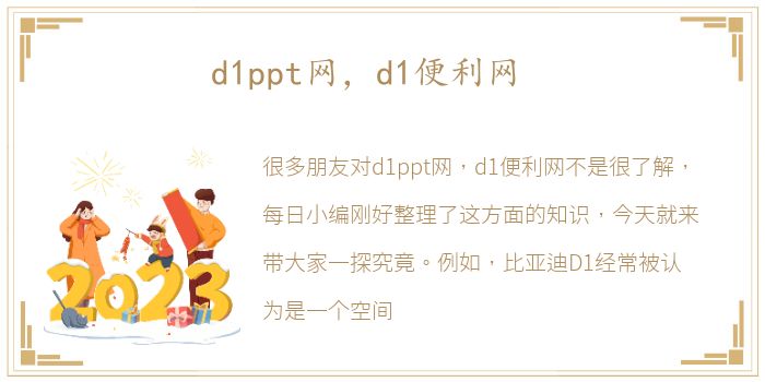 d1ppt网，d1便利网