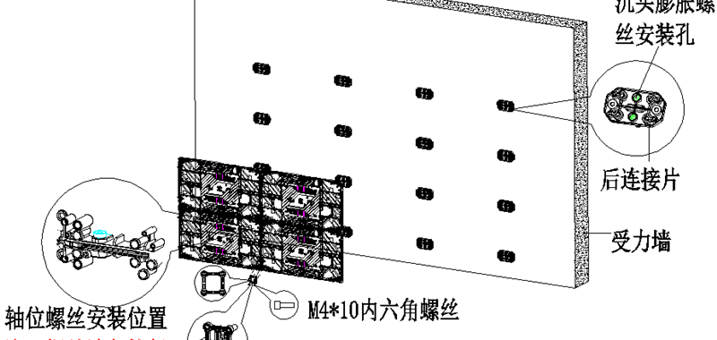 恒彩电子，恒彩光电COB显示屏工程组装图示解析说明