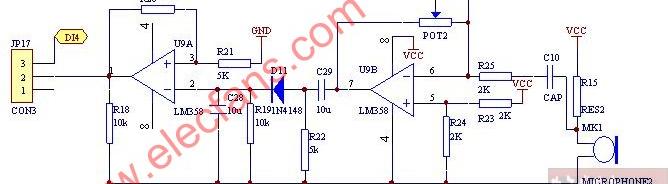 声音传感器模块电路图介绍，声音检测电路图