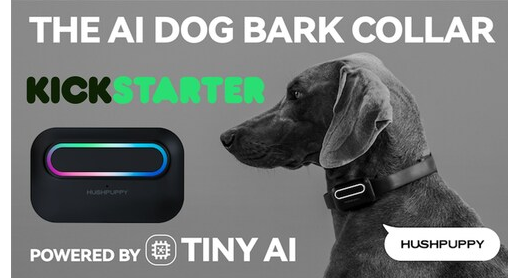 全球首款人工智能狗吠项圈在Kickstarter上发布