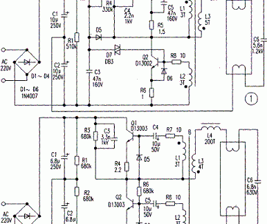 荧光灯电子镇流器维修视频，荧光灯电子镇流器电路图