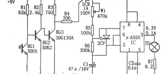 光控闪光灯电路图纸，光控闪光灯电路图