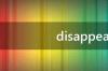 disappear什么意思 disappear