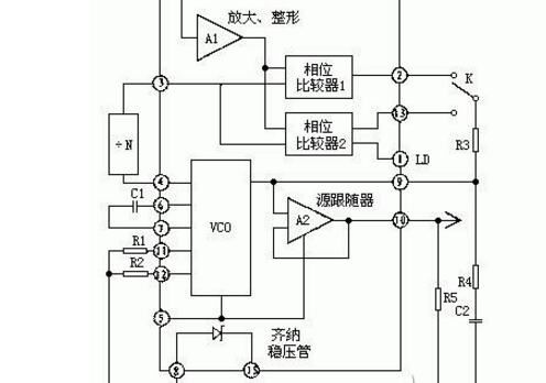 cd4046锁相环倍频电路，cd4046原理及经典电路图