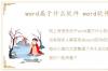 word属于什么软件 word软件