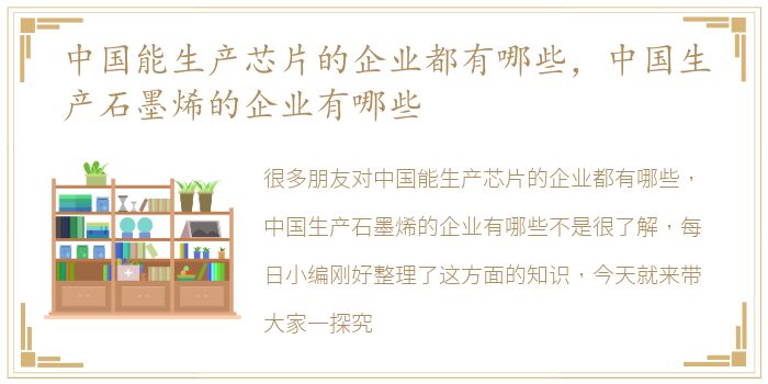 中国能生产芯片的企业都有哪些，中国生产石墨烯的企业有哪些