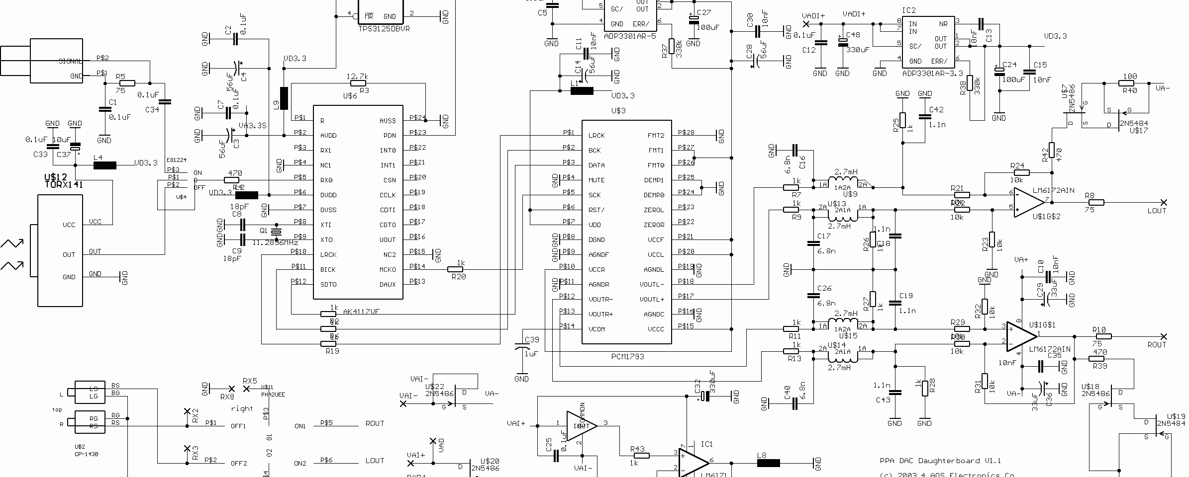 胆机纯二线路调整，经典胆机线路图集PCM1793