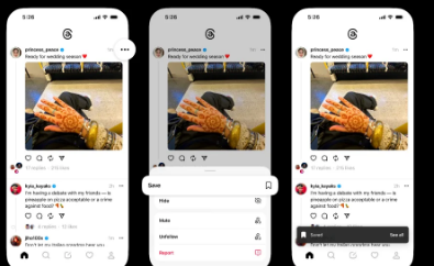 Meta的Threads应用程序将添加书签功能来保存帖子
