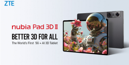 中兴通讯nubia Pad 3D II裸眼3D平板5G发布