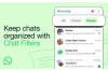 WhatsApp获得聊天过滤器以更快地查找消息