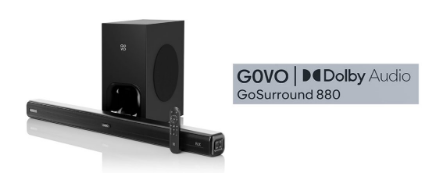 推出配备杜比音效的G0VO GoSurround 880 240W条形音箱