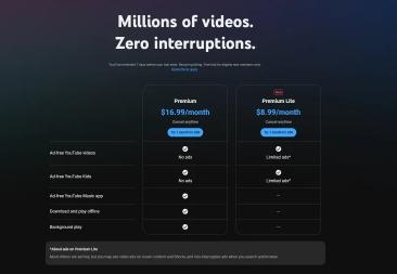 YouTube正在测试其Premium Lite订阅的新版本